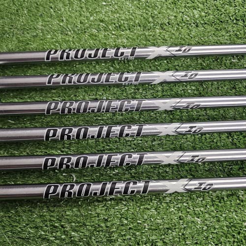Project X IO 110g 6.0 Stiff Steel Iron Shaft Set 34.25"-36.75" .355 Tip Set Of 6