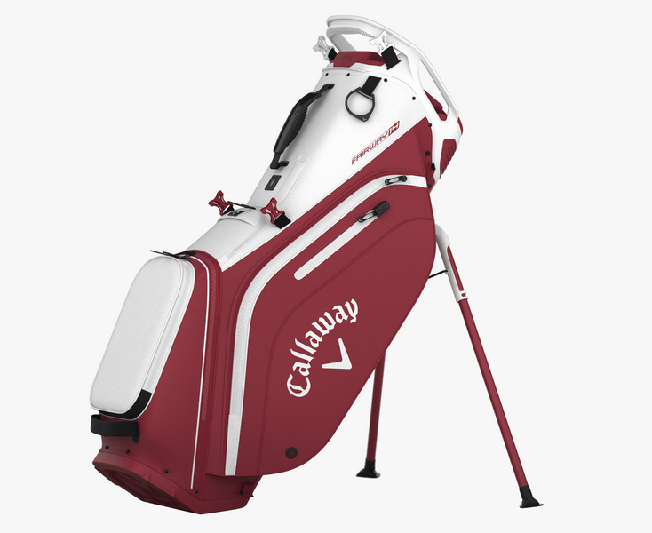 NEW 2025 Callaway Golf Fairway 14 White/Cardinal Stand Golf Bag