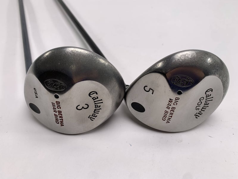 Callaway Big Bertha Warbird 3 & 5 Fairway Wood Set 15* 18* Firm Graphite Mens RH