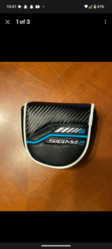 *NEW* PING Sigma 2 Putter Head Cover [Black/White] Mallet Headcover ~ Magnetic Closure