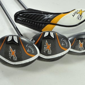 Callaway X2 Hot 3 and 5 Fairway Woods, 3-19* Hybrid Set Regular Graphite #203231