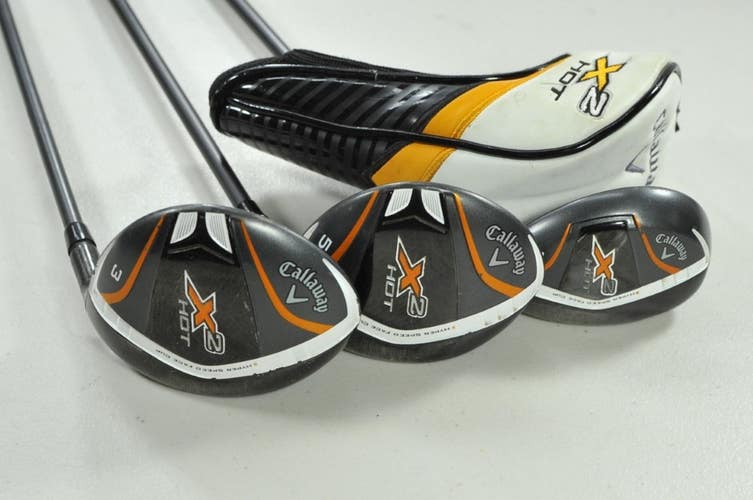 Callaway X2 Hot 3 and 5 Fairway Woods, 3-19* Hybrid Set Regular Graphite #203231