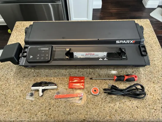 Sparx ES200 Skate Sharpener With Power Supply Cord Accessories 5/8” Ring