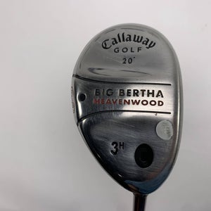 Callaway Big Bertha Heavenwood 3 Hybrid 20* RCH 75w Firm Graphite Mens RH