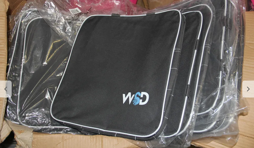 New WSD Logo Single Ski or Snowboard Boot Bag square  LOT 10   bags gray