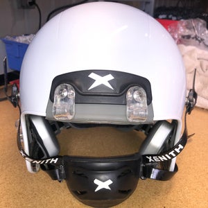 USED XENITH X2E+ ADULT FOOTBALL HELMET - LARGE - METALLIC WHITE