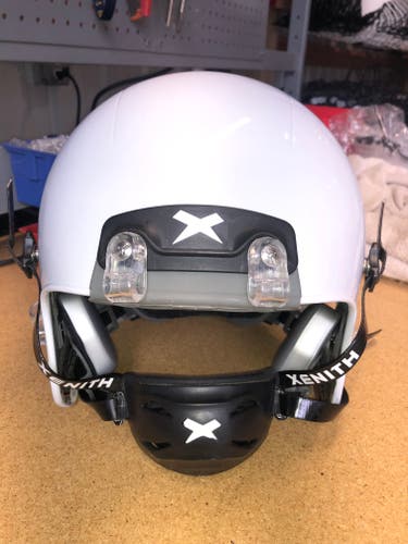 USED XENITH X2E+ ADULT FOOTBALL HELMET - LARGE - METALLIC WHITE