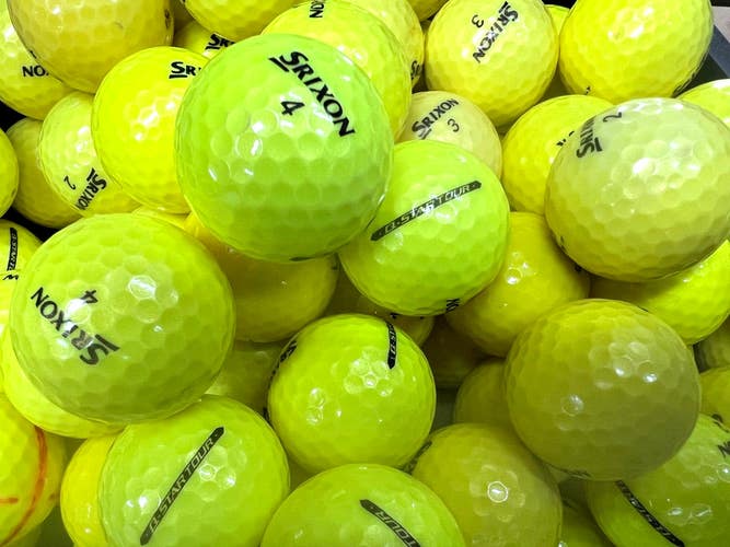 12 Near Mint AAAA Yellow Srixon Q-Star Used Golf Balls