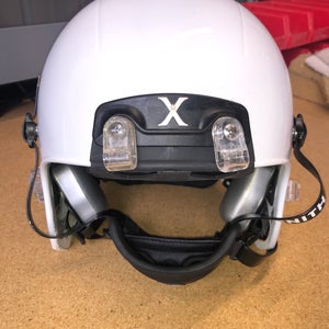 USED XENITH X2E+ ADULT FOOTBALL HELMET - LARGE - METALLIC WHITE