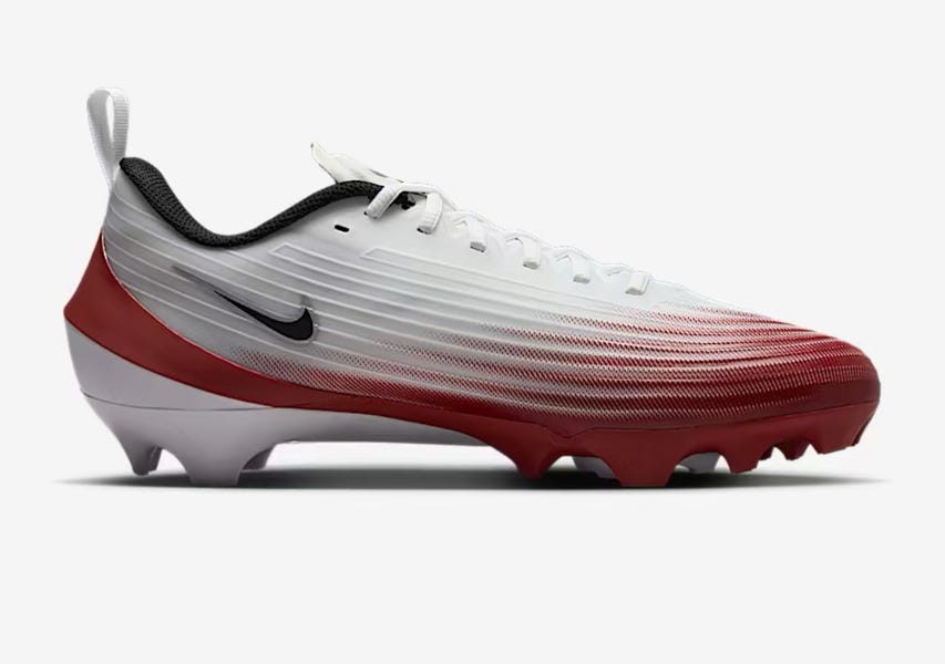 Nike Football Cleats Vapor Speed 3 TB White Maroon men display picture 1