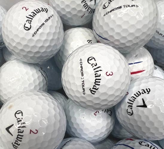 100 Premium AAA White Callaway Chrome Tour/ Chrome Tour X Used Golf Balls