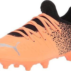 Puma Unisex Child Future Z 4.3 Neon Orange Silver Black 5.5 Soccer Cleats NIB