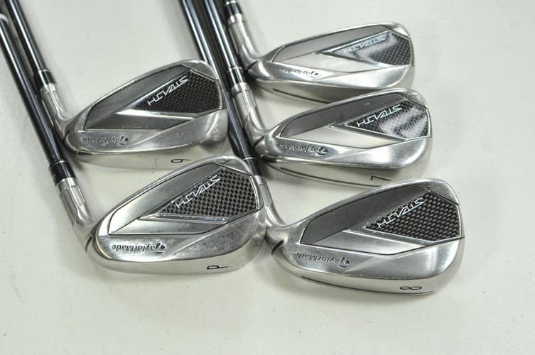 TaylorMade Stealth 6-PW Iron Set Stiff Flex RH Tensei Red TM 60 Graphite #203218