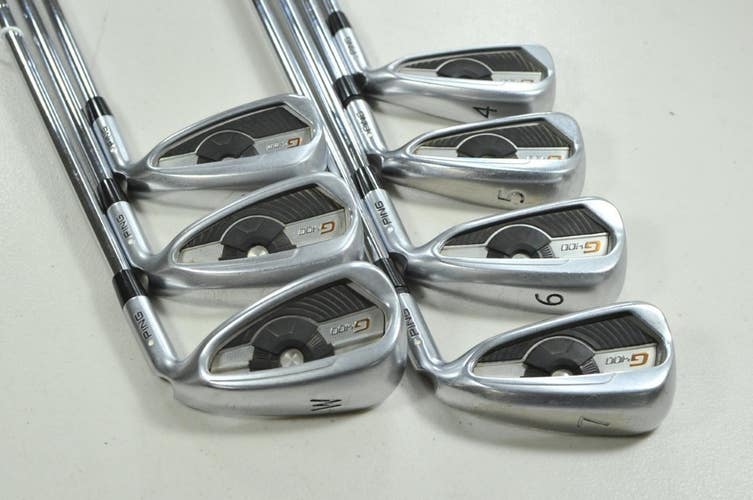 Ping G400 4-W Iron Set Stiff Flex White Dot Right AWT 2.0 Steel  # 203173