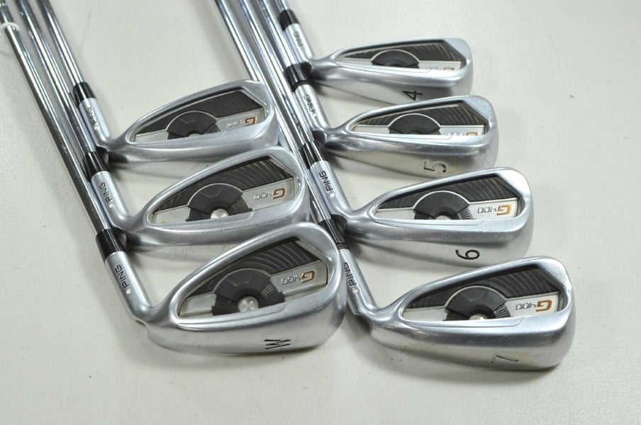 Ping G400 4-W Iron Set Stiff Flex White Dot Right AWT 2.0 Steel  # 203173
