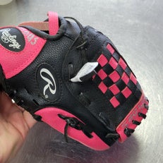 Used Rawlings 9.5 BB/SB Glove RH Throw Pink 9 1/2" 11497-S000152329