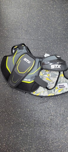 Used STX STALLION 200 + LEGAL Lacrosse Shoulder Pads Black MD 11497-S000152309