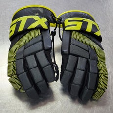 Used STX STALLION 100 Lacrosse Gloves Mens Black 12" 11497-S000152306