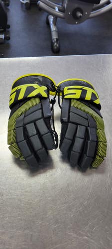 Used STX STALLION 100 Lacrosse Gloves Mens Black 12" 11497-S000152306