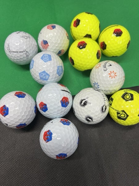 12 Near Mint AAAA Callaway Chrome Soft Truvis Used Golf Balls...Asst. Pix