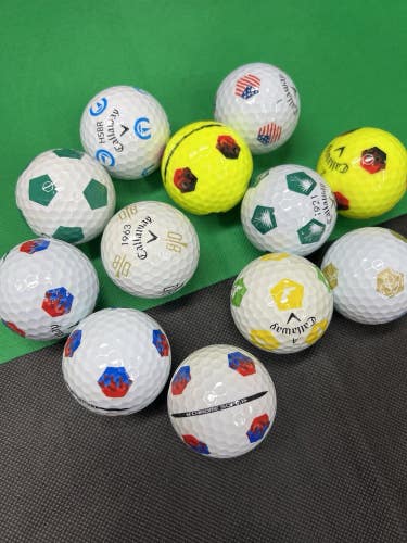 12 Near Mint AAAA Callaway Chrome Soft Truvis Used Golf Balls...Asst. Pix