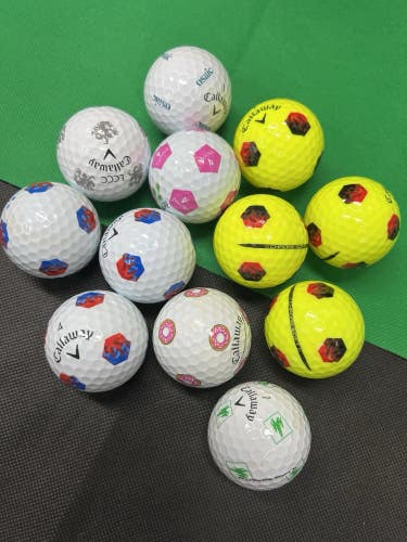 12 Near Mint AAAA Callaway Chrome Soft Truvis Used Golf Balls...Asst. Pix