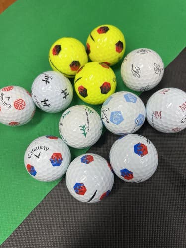 12 Near Mint AAAA Callaway Chrome Soft Truvis Used Golf Balls...Asst. Pix