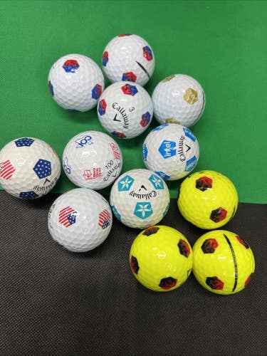 12 Near Mint AAAA Callaway Chrome Soft Truvis Used Golf Balls...Asst. Pix