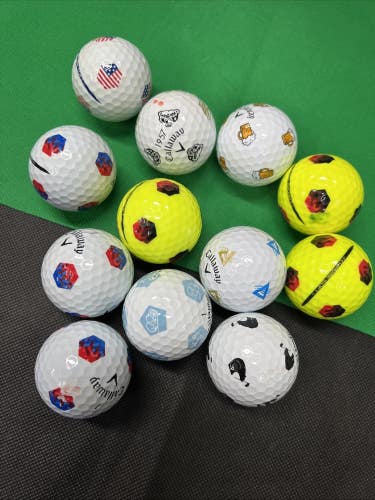 12 Near Mint AAAA Callaway Chrome Soft Truvis Used Golf Balls...Asst. Pix