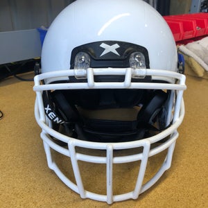 USED XENITH X2E+ ADULT FOOTBALL HELMET - LARGE - METALLIC WHITE