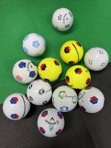 12 Near Mint AAAA Callaway Chrome Soft Truvis Used Golf Balls...Asst. Pix