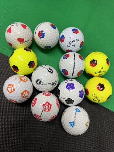 12 Near Mint AAAA Callaway Chrome Soft Truvis Used Golf Balls...Asst. Pix