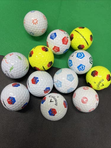 12 Near Mint AAAA Callaway Chrome Soft Truvis Used Golf Balls...Asst. Pix