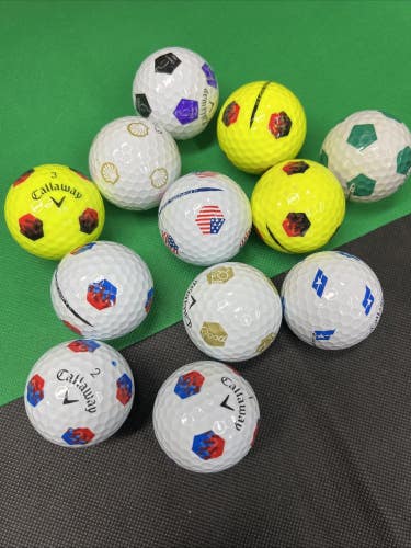 12 Near Mint AAAA Callaway Chrome Soft Truvis Used Golf Balls...Asst. Pix