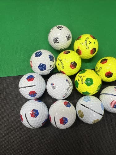 12 Near Mint AAAA Callaway Chrome Soft Truvis Used Golf Balls...Asst. Pix