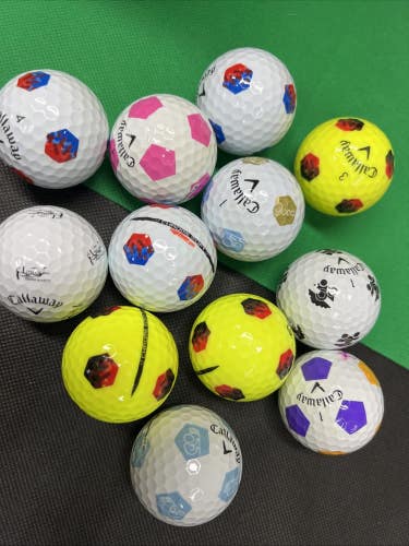 12 Near Mint AAAA Callaway Chrome Soft Truvis Used Golf Balls...Asst. Pix