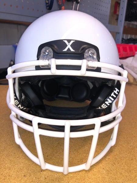 USED XENITH X2E+ ADULT FOOTBALL HELMET - LARGE - METALLIC WHITE