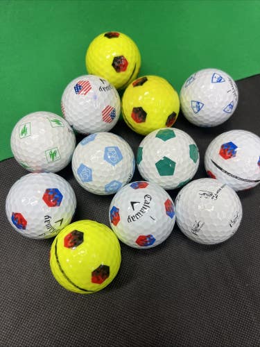 12 Near Mint AAAA Callaway Chrome Soft Truvis Used Golf Balls...Asst. Pix