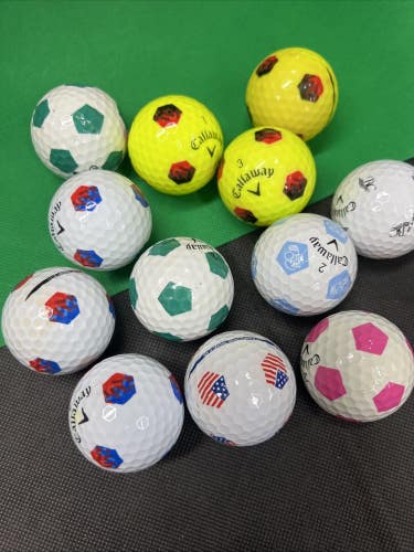 12 Near Mint AAAA Callaway Chrome Soft Truvis Used Golf Balls...Asst. Pix