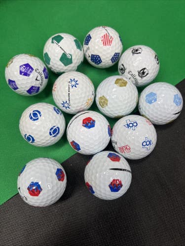 12 Near Mint AAAA Callaway Chrome Soft Truvis Used Golf Balls...Asst. Pix