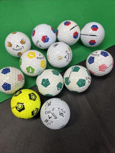 12 Near Mint AAAA Callaway Chrome Soft Truvis Used Golf Balls...Asst. Pix