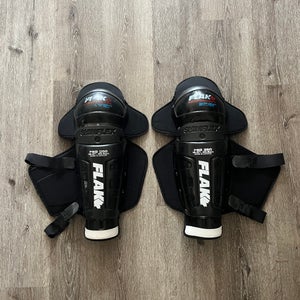 Vintage Bauer Flak FSG 350 Air 16" Shin Pads LA Kings Pro Stock (Used)