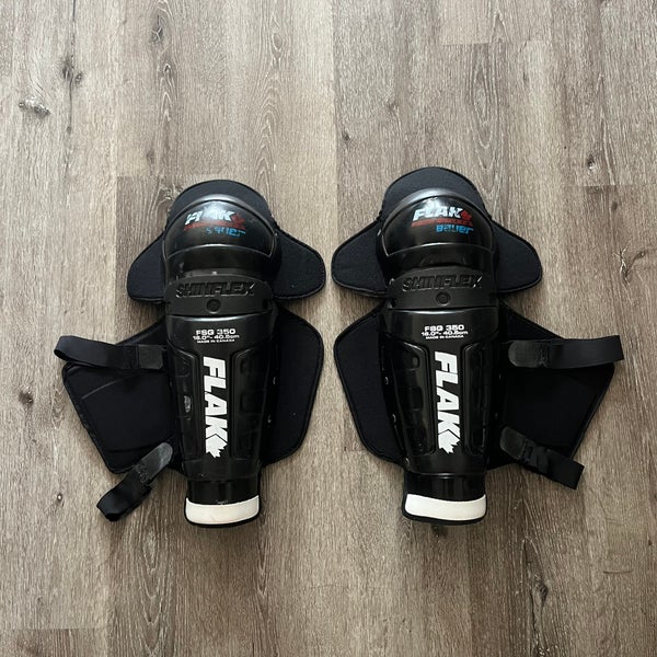Vintage Bauer Flak FSG 350 16" Shin Pads LA Kings Pro Stock (Used)