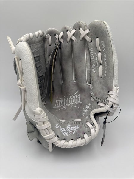 Rawlings 10.5'' Highlight Series Softball Glove HFP105GW All leather Basket Web