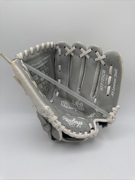 Rawlings 10.5'' Highlight Series Softball Glove HFP105GW All leather Basket Web