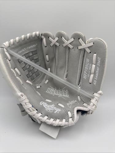 Rawlings 10.5'' Highlight Series Softball Glove HFP105GW All leather Basket Web