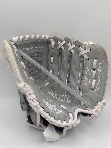 Rawlings 10.5'' Highlight Series Softball Glove HFP105GW All leather Basket Web