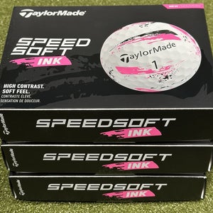 NEW TaylorMade Speed Soft Ink Golf Balls 3 Dozen Color: PINK