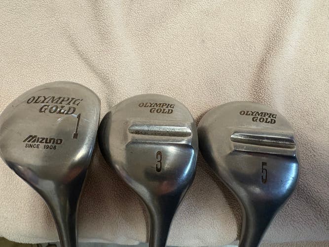 Men's Mizuno Olympic Gold Fairway woods Right Handed Clubs (Full Set) Regular Flex (Used)