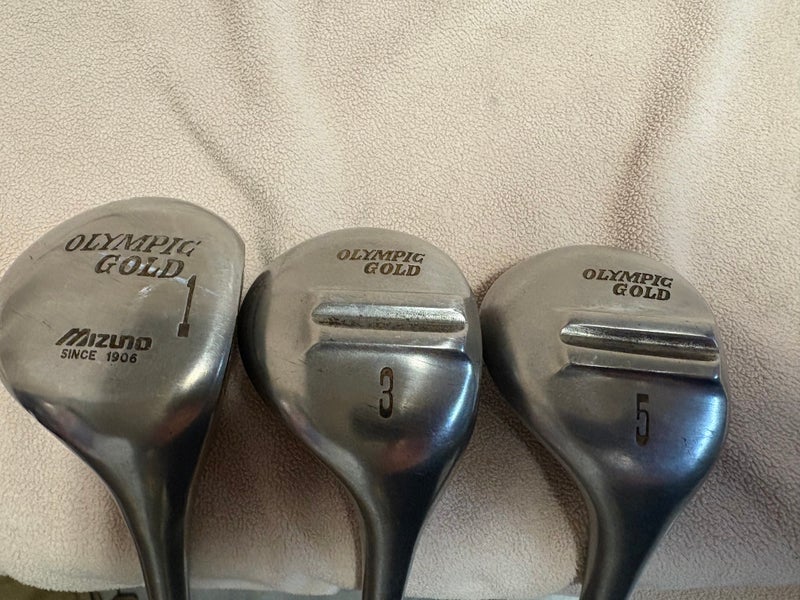Men's Mizuno Olympic Gold Fairway woods Right Handed Clubs (Full Set) Regular Flex (Used)
